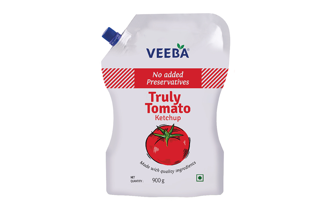 Veeba Truly Tomato Ketchup   Pouch  900 grams